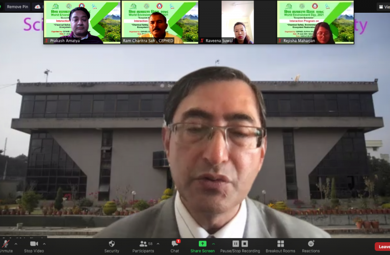 वातावरण र पर्यावरणमा रसायनिक प्रदुषणले पारेको प्रभावन्यूनिकरणका लागिदिगो विकास र सरसफाईमा लागानी गर्न बिशेषज्ञको सुझाव