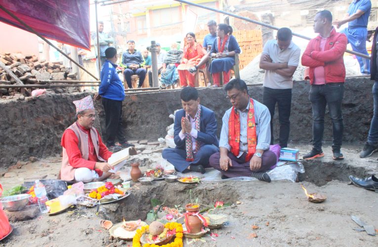 न्हूघःकाे कृष्ण मन्दिर पुनःनिर्माण गरिँदै