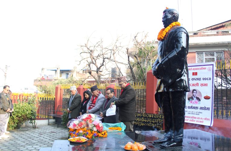 माथेमाले सहादत प्राप्त गर्नुभएको स्थानमा स्मृति सभा